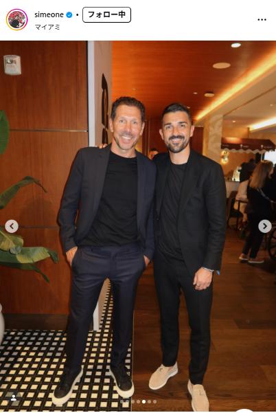 シメオネ監督のインスタグラムから