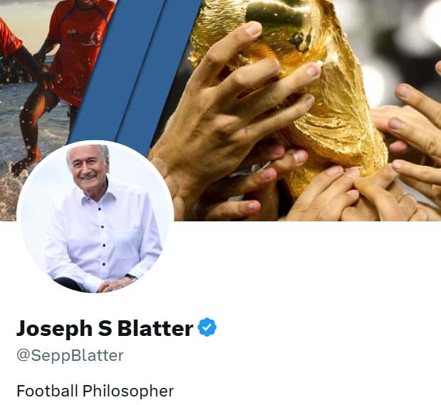 FIFAのブラッター前会長のXから