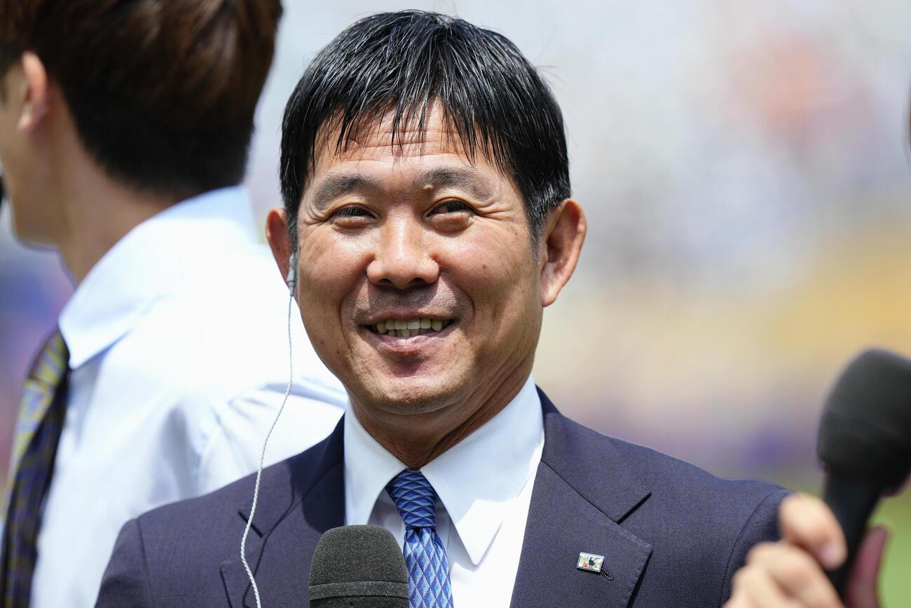決勝のスペイン－アルゼンチン戦に訪れた森保監督＝ニューヨーク（共同）