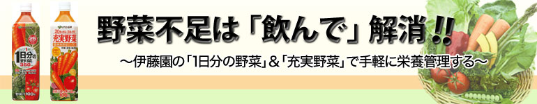 野菜不足は「飲んで」解消!~伊藤園の「1日分の野菜」&「充実野菜」で 手軽に栄養管理する~