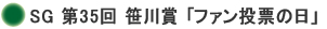 SG第35回笹川賞「ファン投票の日」