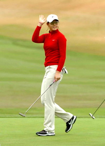 カシオワールドオープン・３日目　１２番ホール、トラブルをリカバーしパーでしのぐミシェル・ウィー