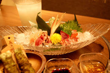 淡海地鶏の刺身盛り