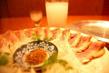 鴨ロースの焼しゃぶしゃぶ
