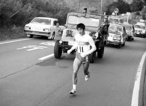 第５９回大会　６区で区間賞を獲得した日体大の谷口浩美（１９８３年１月３日）