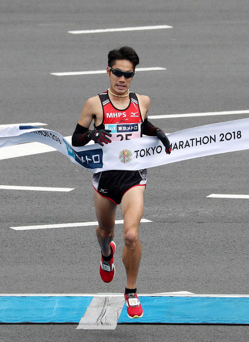 日本人３位でゴールした木滑（撮影・鈴木正人）