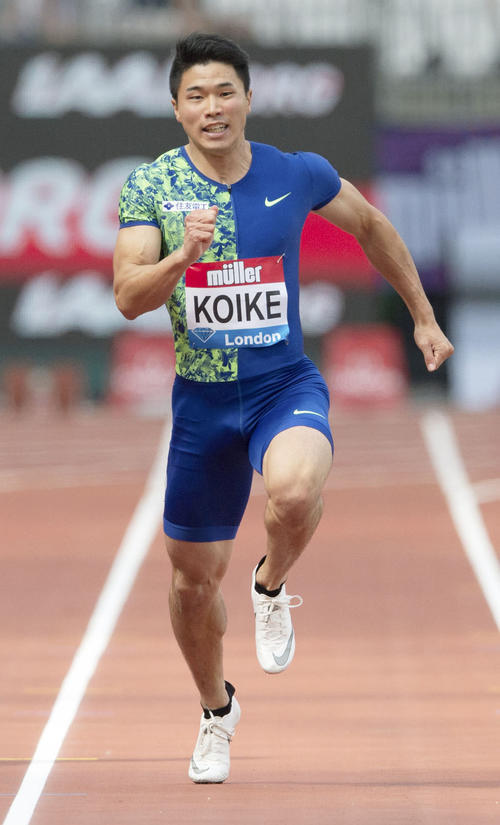 男子200メートル　20秒24で4位だった小池祐貴（共同）