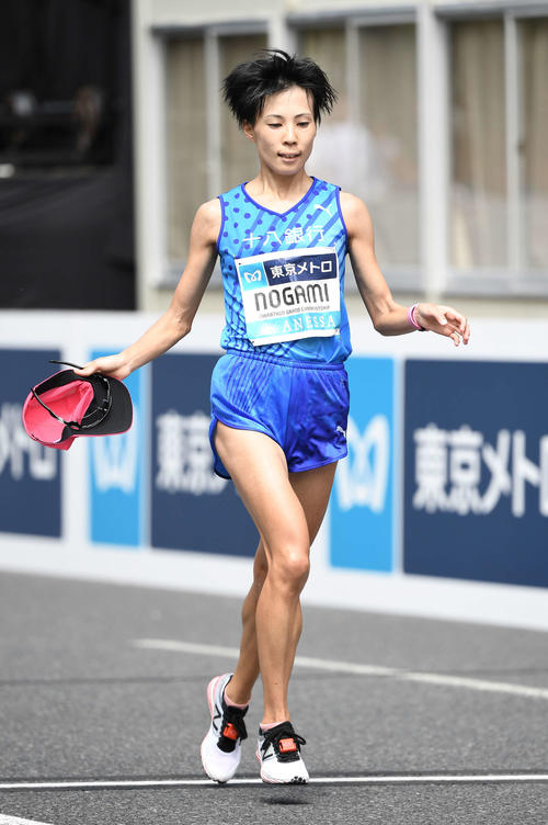 5位でゴールした野上（撮影・鈴木みどり）