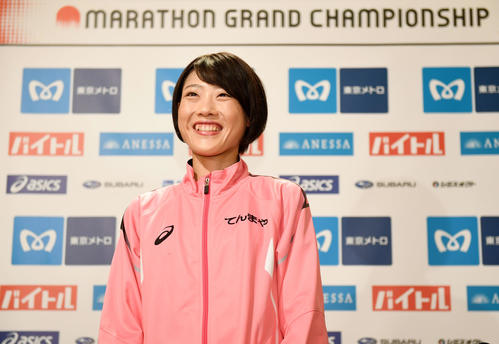 MGCから一夜明け、自身の走りを笑顔で振り返る前田（撮影・横山健太）