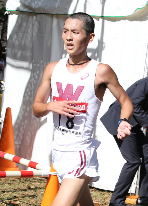 全体16位でゴールした早大・太田（撮影・河野匠）