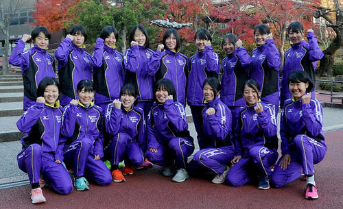 全日本大学女子選抜駅伝出場を決めた東北福祉大メンバー（撮影・佐々木雄高）