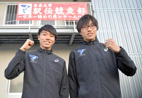 初優勝に挑む帝京大・星（左）と遠藤（撮影・鎌田直秀）