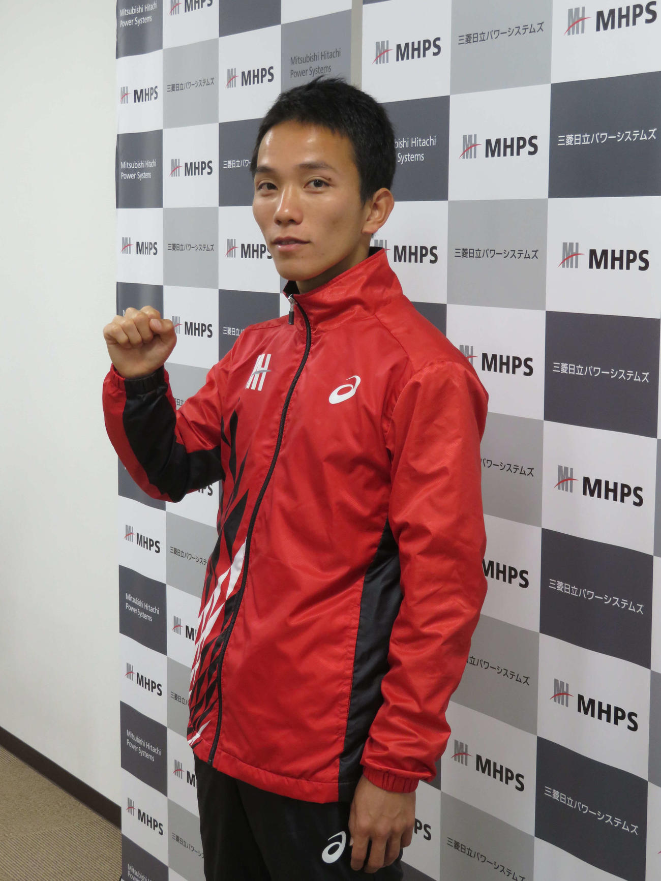 東京マラソンへ向けて、抱負を語った井上（撮影・上田悠太）