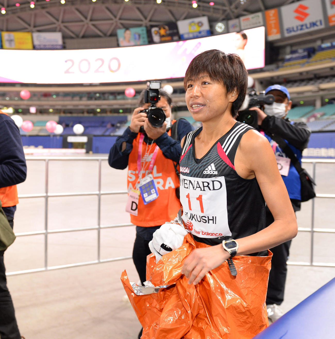 途中棄権しナゴヤドームに戻った福士（撮影・森本幸一）