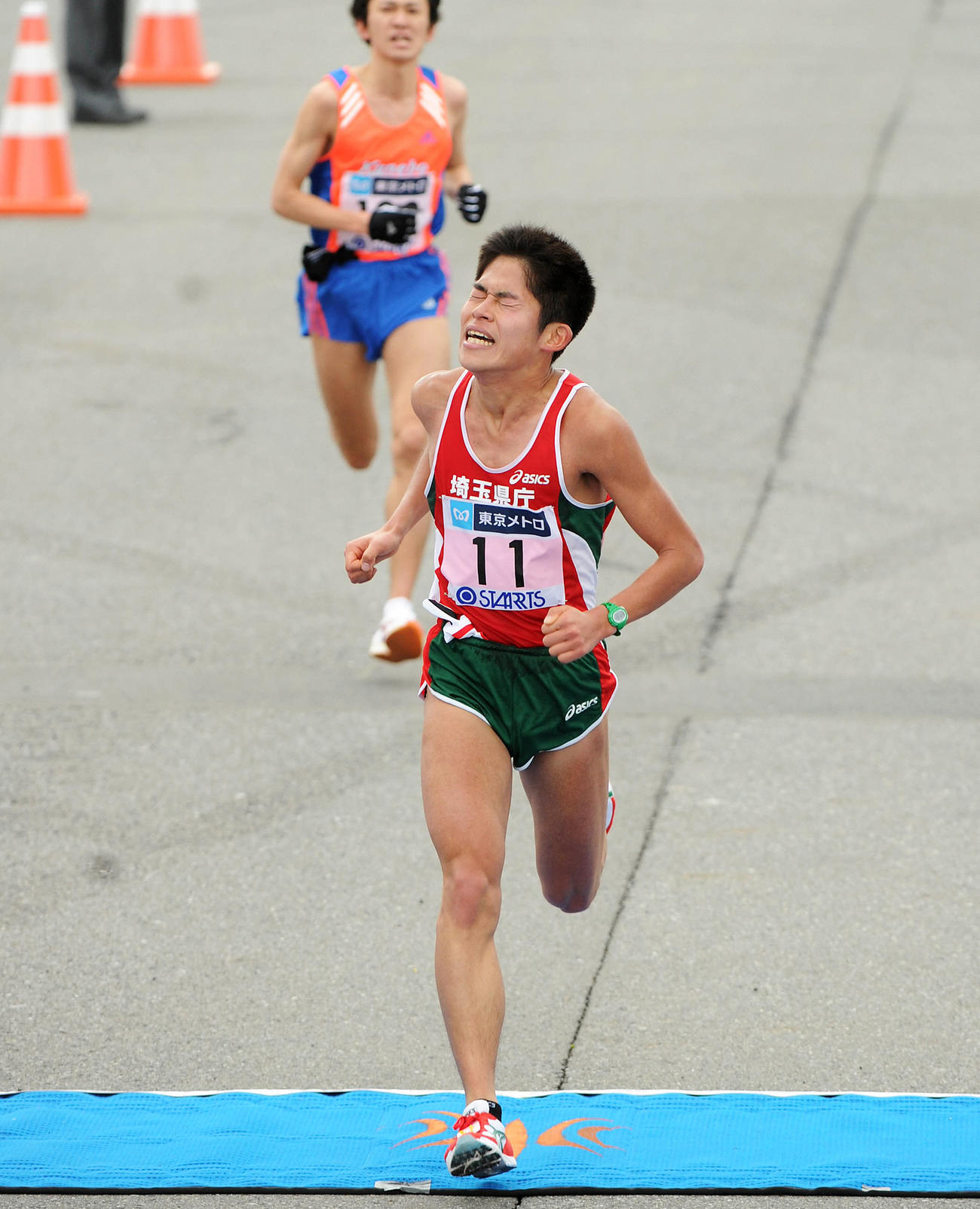 東京マラソン2012で14位に終わった川内優輝（2012年2月26日撮影）