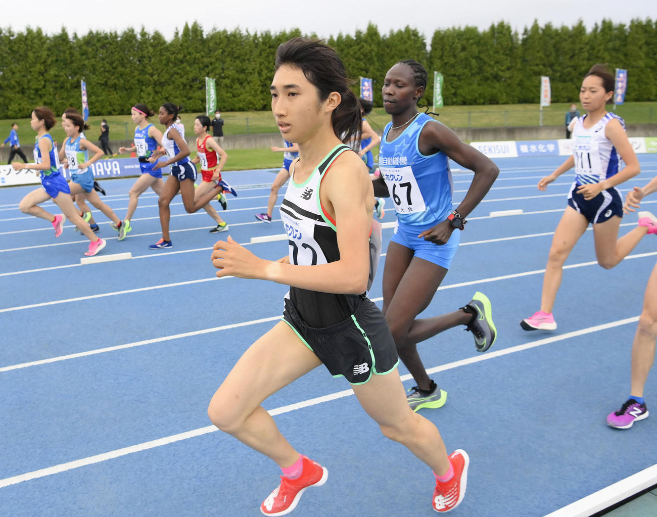 女子3000メートル　スタートする田中希実（代表撮影）