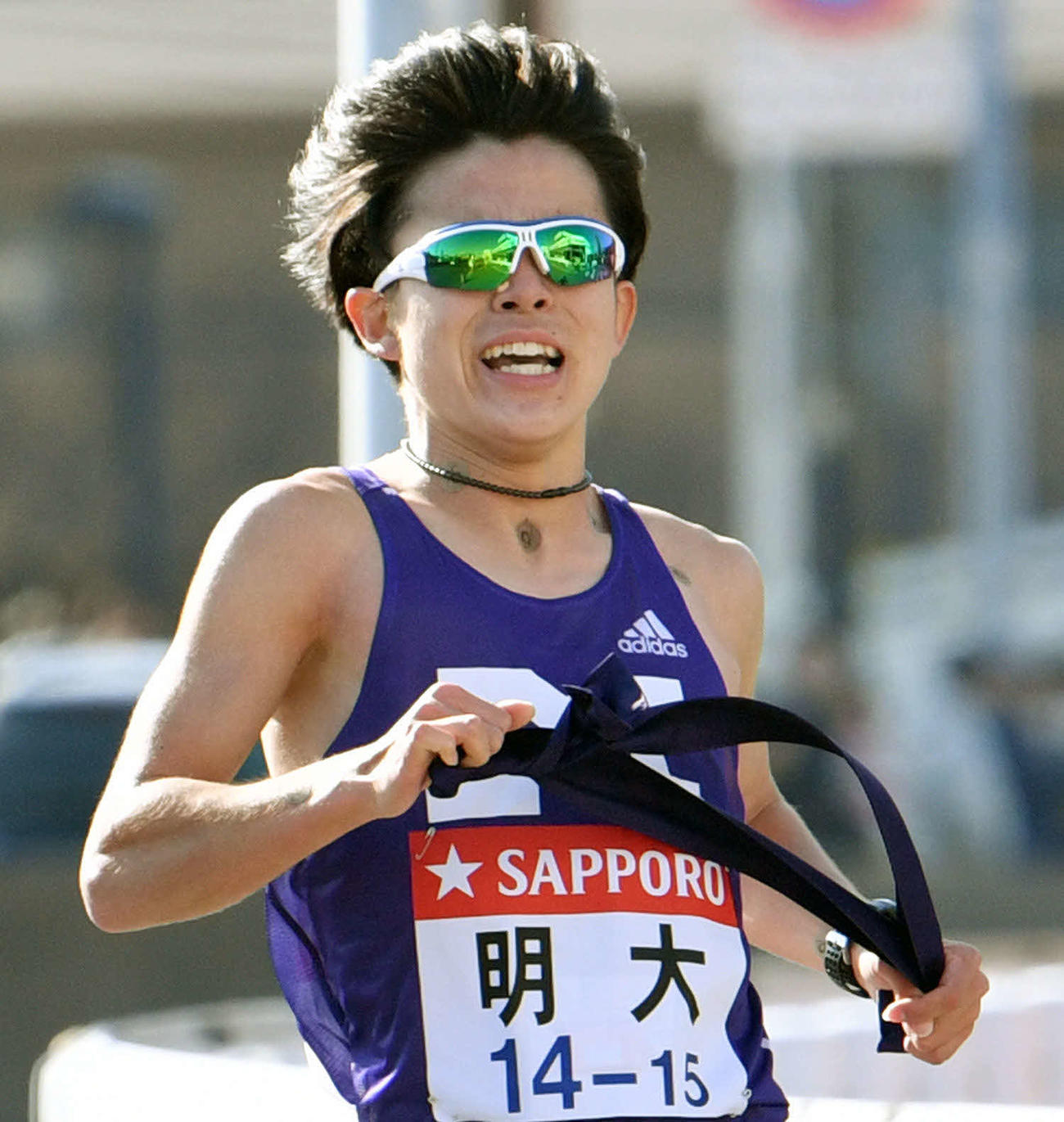 第96回箱根駅伝　明大8区櫛田佳希（2020年1月3日撮影）