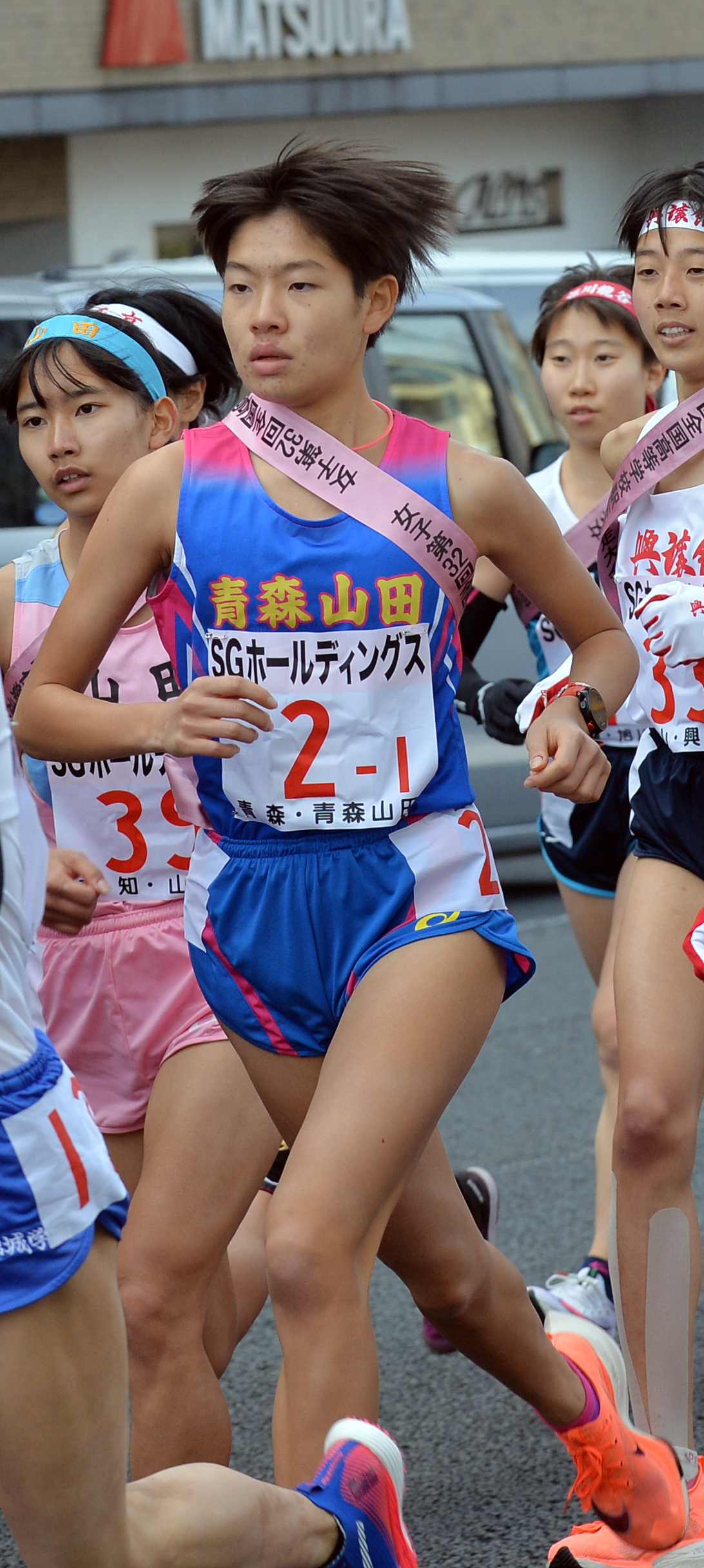 1区を力走する青森山田・伊藤（撮影・佐藤究）