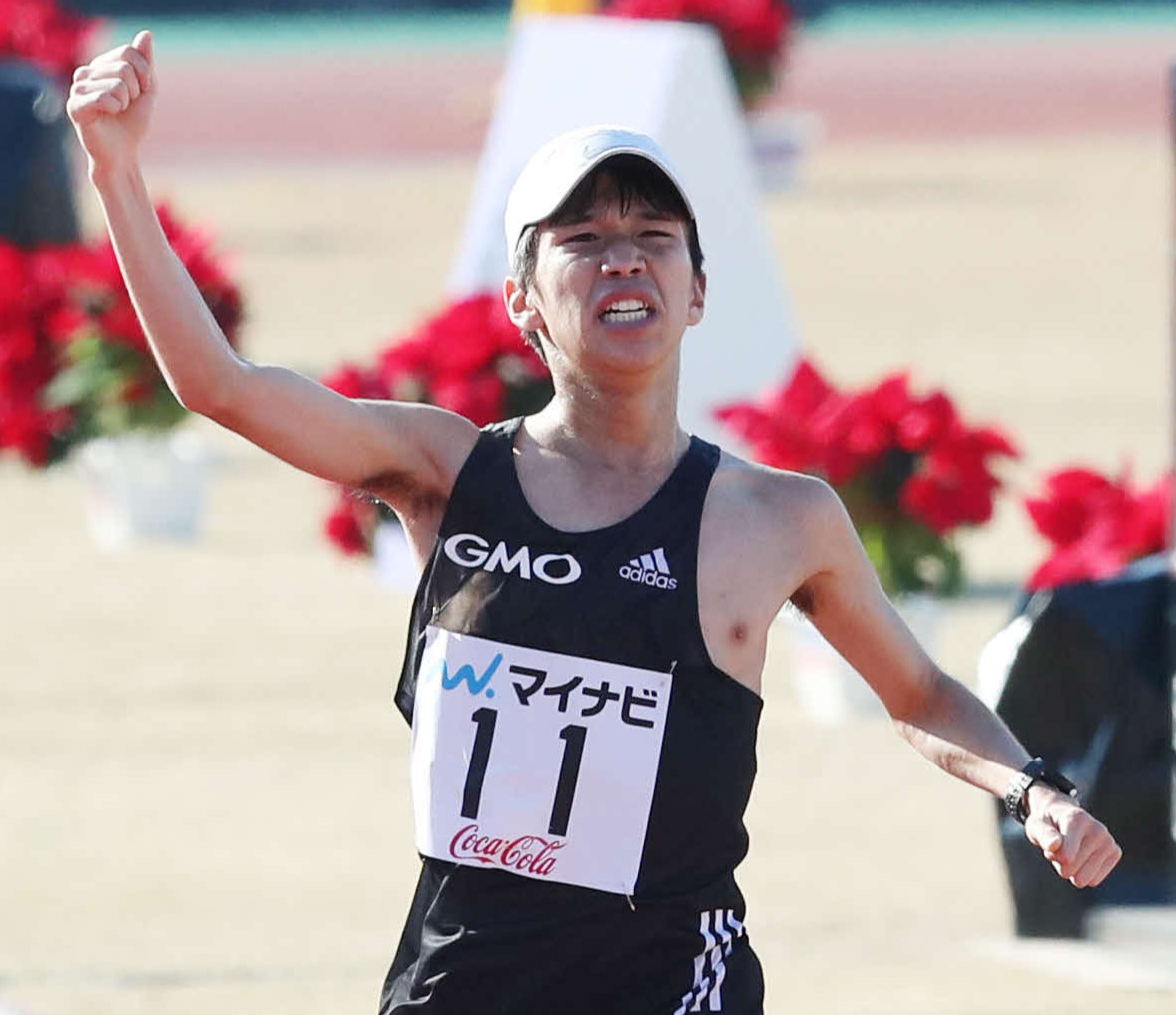 福岡国際マラソンで優勝した吉田祐也