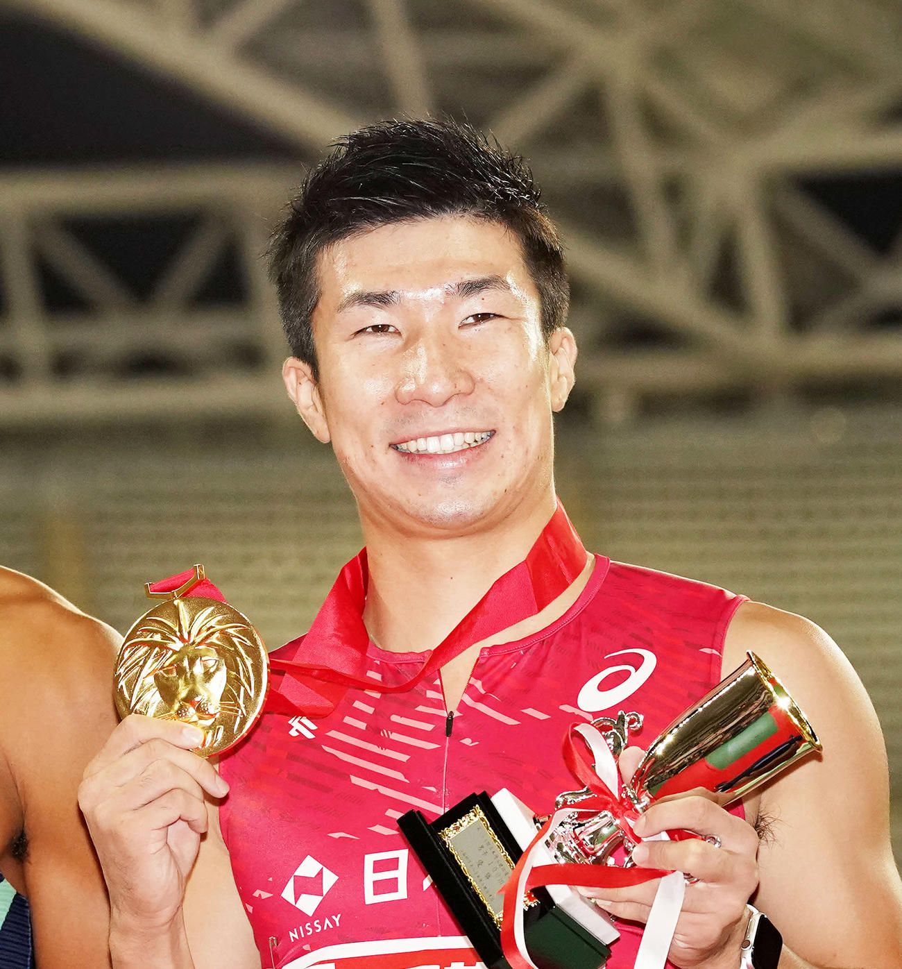陸上日本選手権で男子100mを制した優勝した桐生祥秀（2020年10月2日撮影）