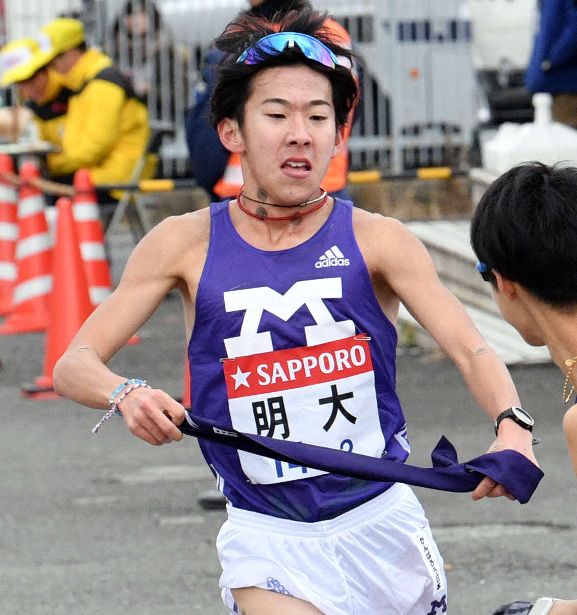 明大・加藤大誠（2020年1月2日撮影）