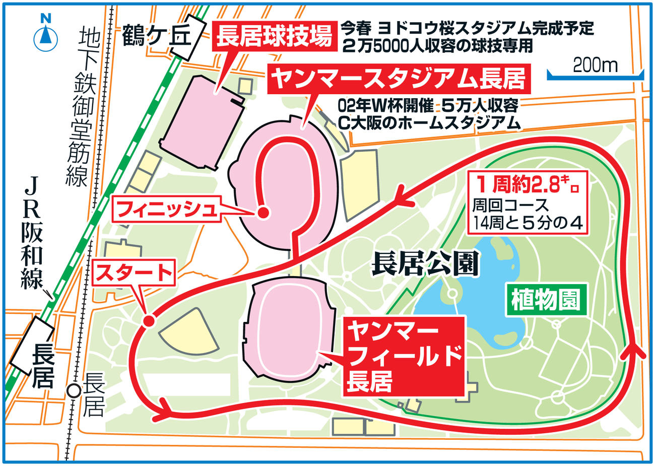 大阪国際女子マラソン　長居公園周回コース