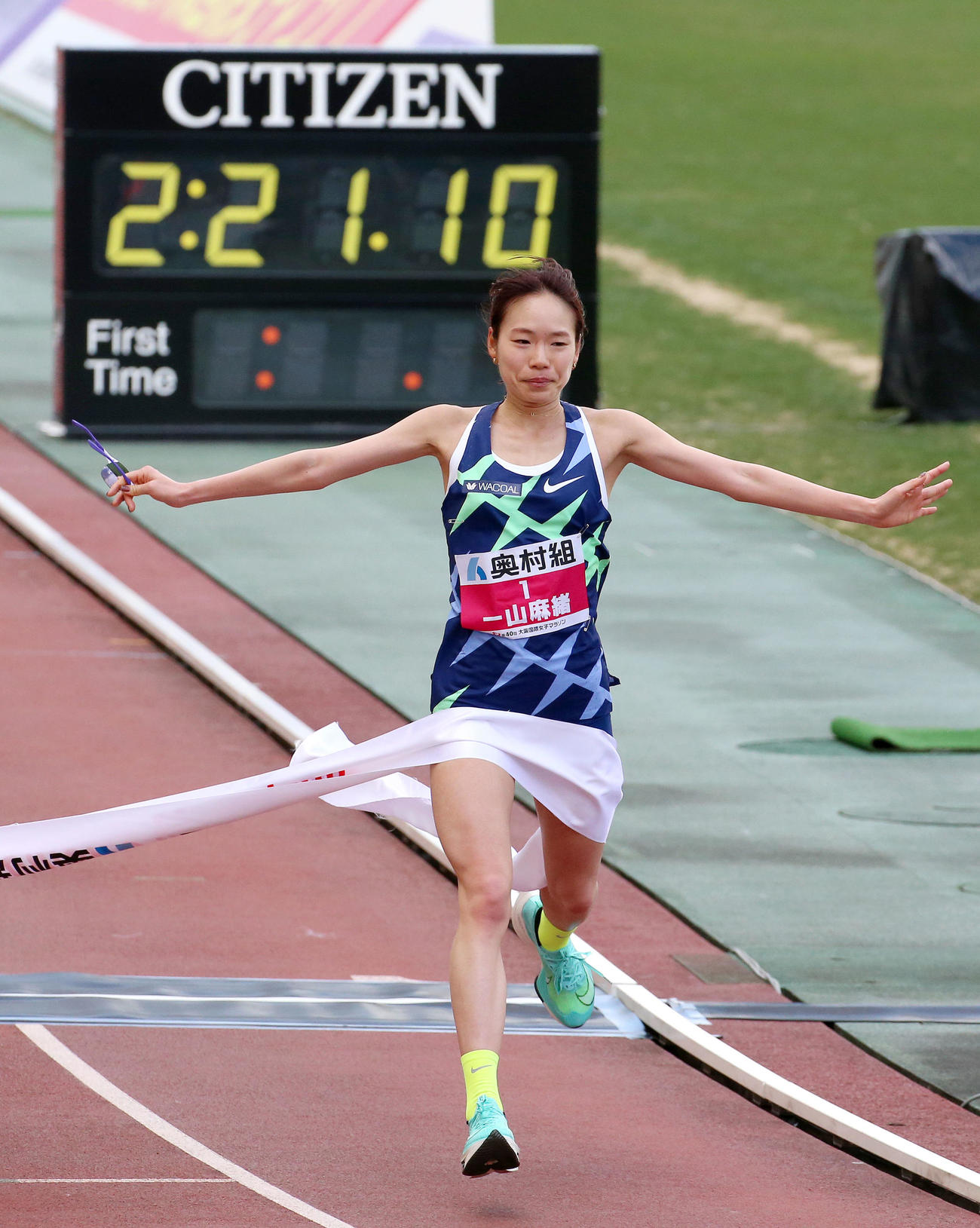 大会新記録で優勝した一山（撮影・上山淳一）