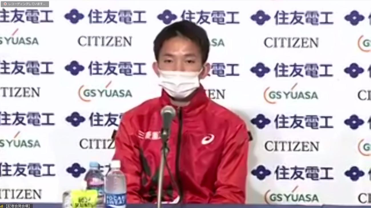 びわ湖毎日マラソンの招待選手リモート会見に臨んだ井上大仁