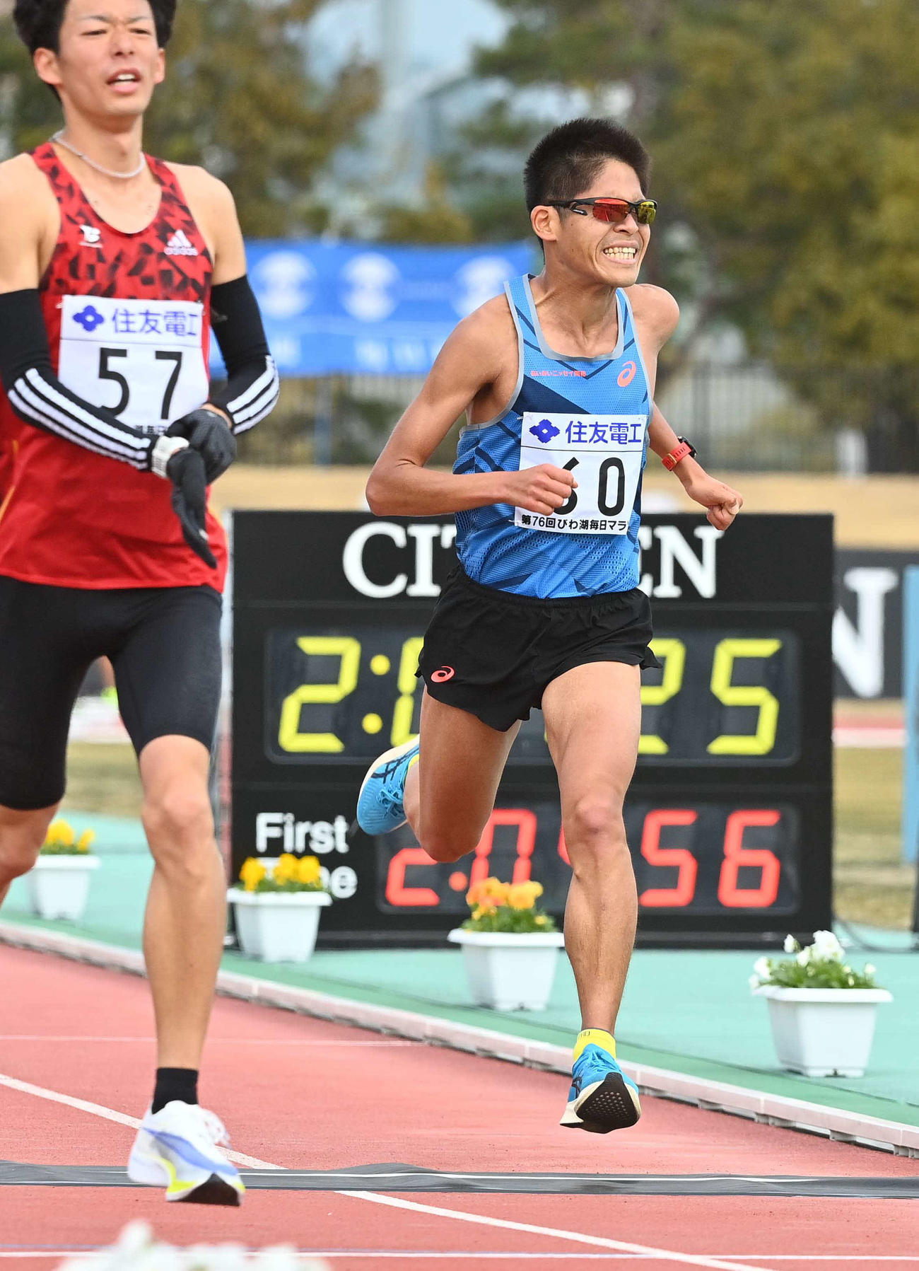 びわ湖毎日マラソン大会を10位でゴールした川内優輝（撮影・上田博志）