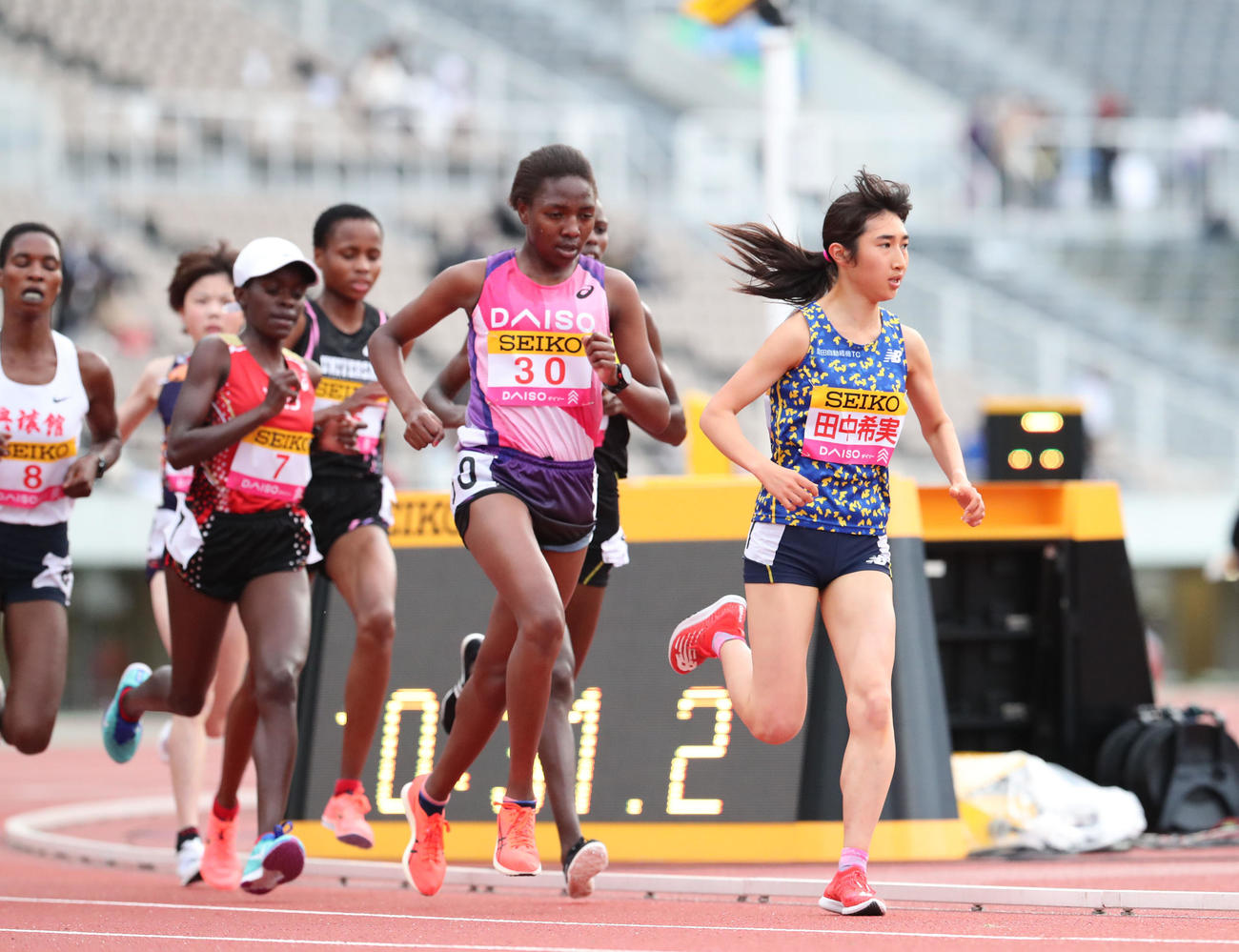 女子5000メートル　攻める走りを見せた田中希実（撮影・梅根麻紀）