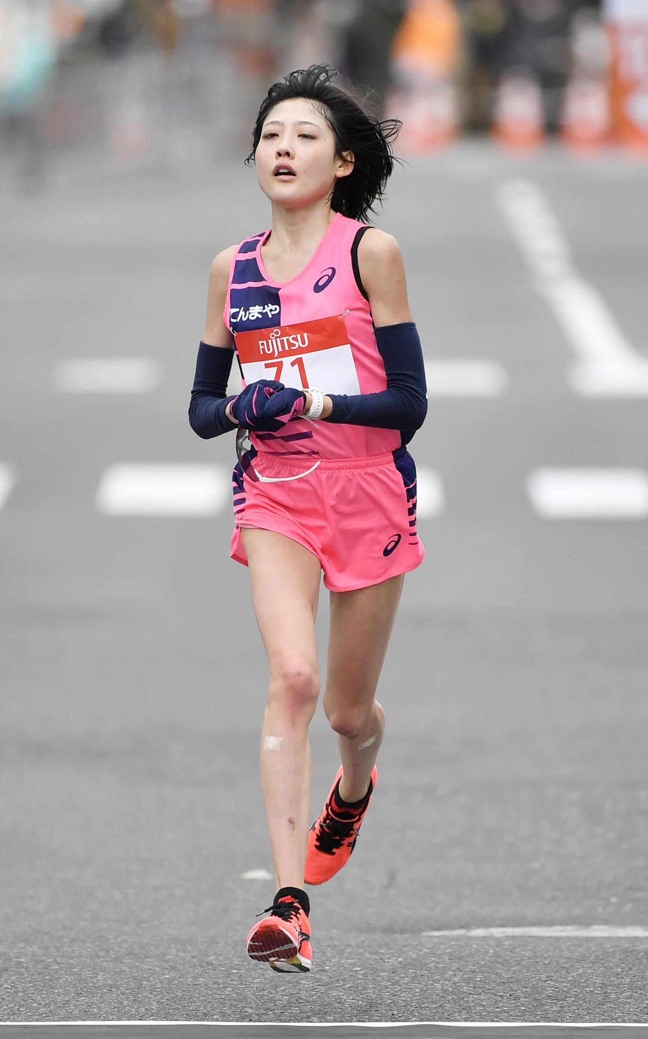 東京五輪のテスト大会となる「札幌チャレンジハーフマラソン」の女子で5位の前田（代表撮影）