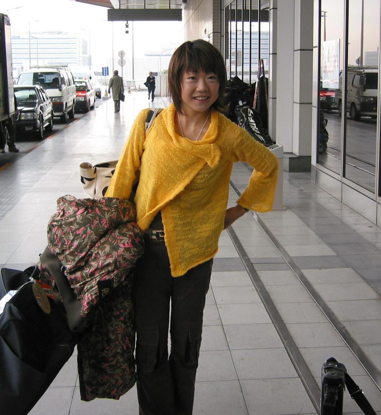 徳之島合宿に出発した女子マラソンの高橋尚子（2004年2月2日撮影）