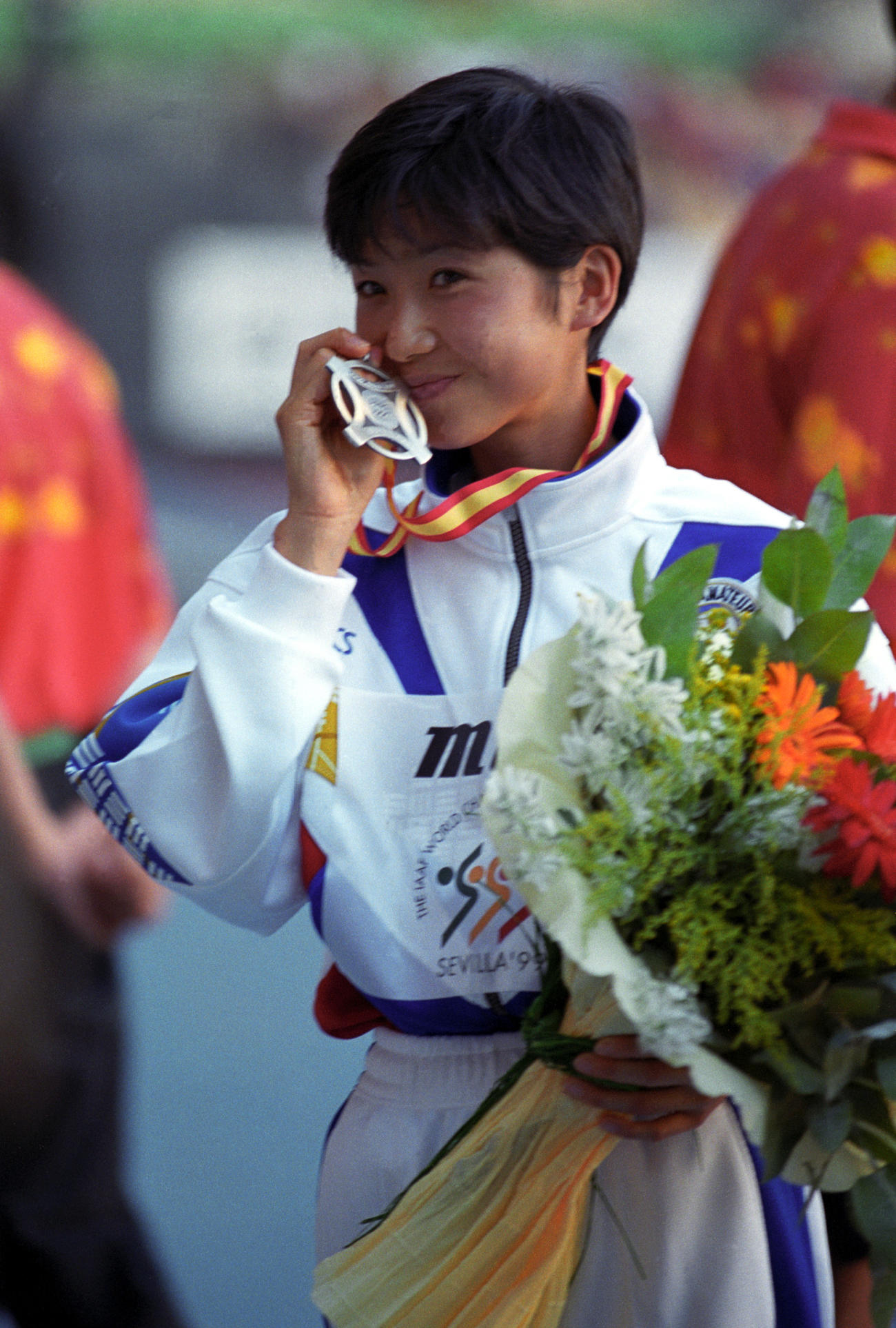陸上世界選手権セビリア大会　女子マラソンで銀メダルを獲得した市橋有里