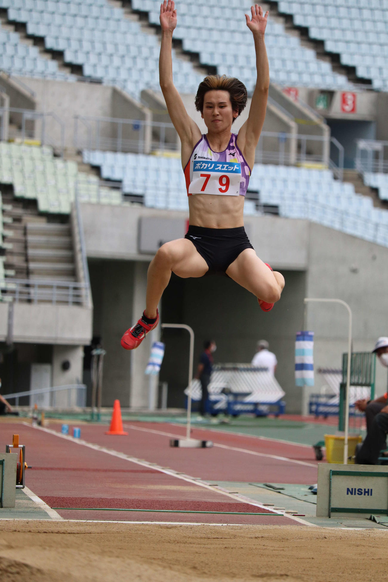 大会新記録を更新し、優勝したシバタ工業、秦澄美鈴（撮影・三宅ひとみ）