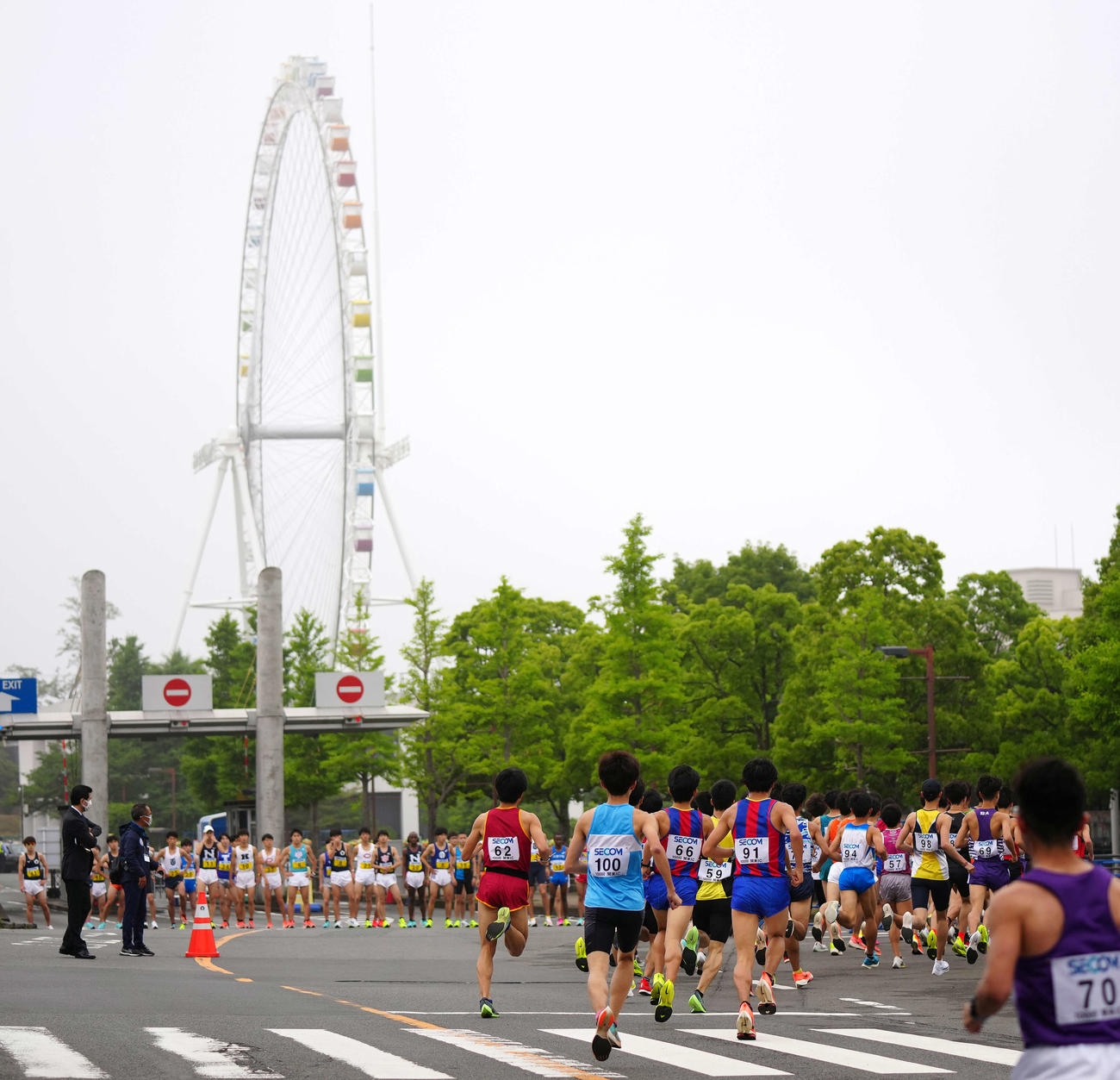 よみうりランドで関東学生対校選手権のハーフマラソンが行われた（撮影・江口和貴）