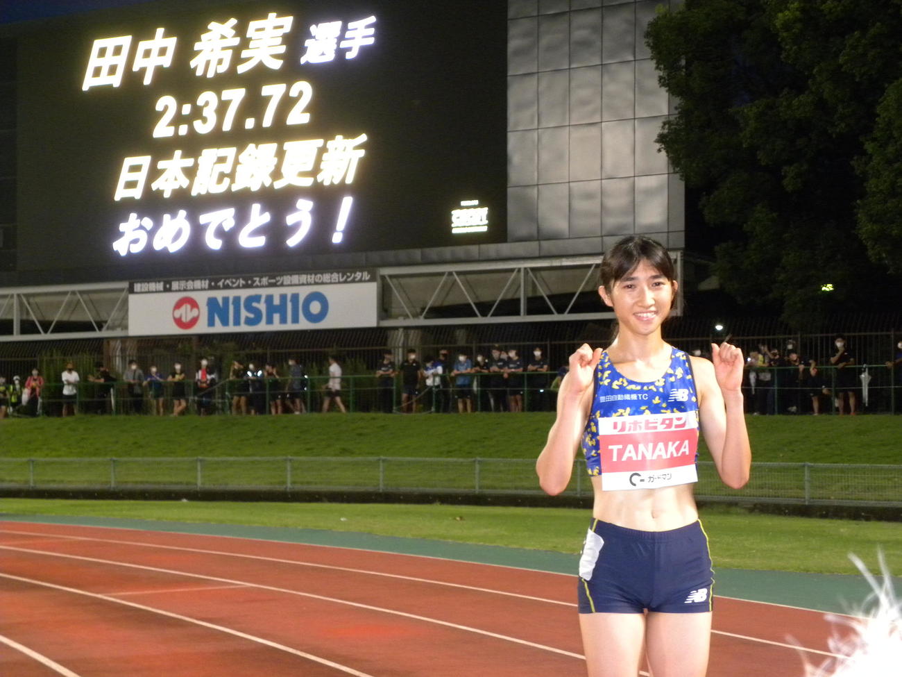 女子1000メートルの日本新記録を樹立した田中希実（撮影・松本航）