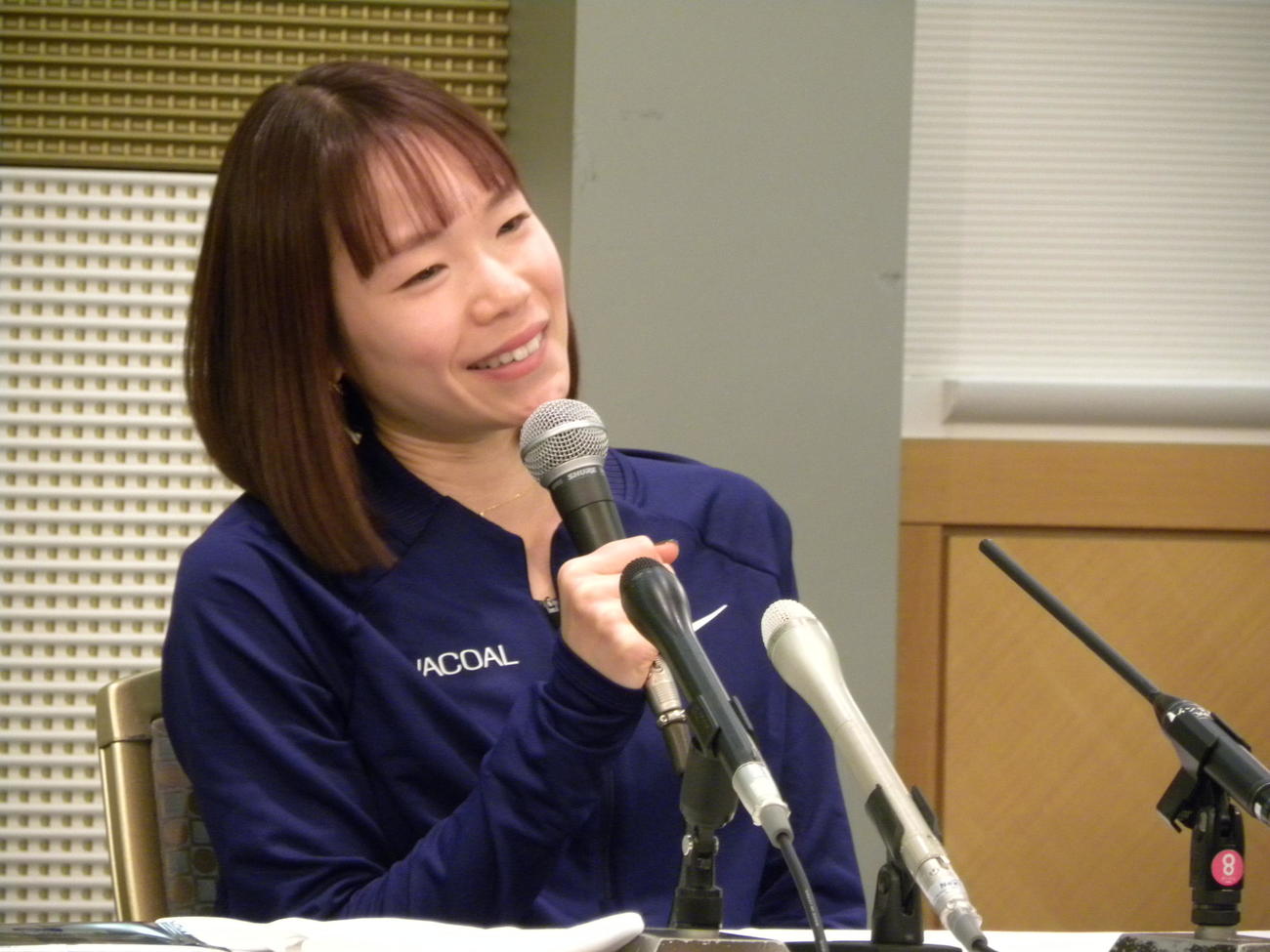 一山麻緒（2021年2月1日撮影）