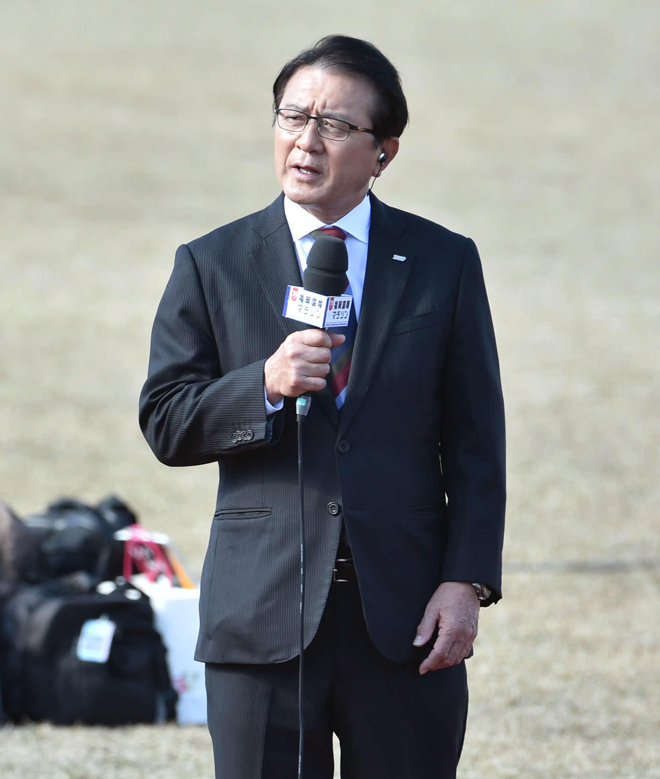 テレビ中継の解説を務める日本陸連の瀬古利彦副会長（撮影・岩下翔太）