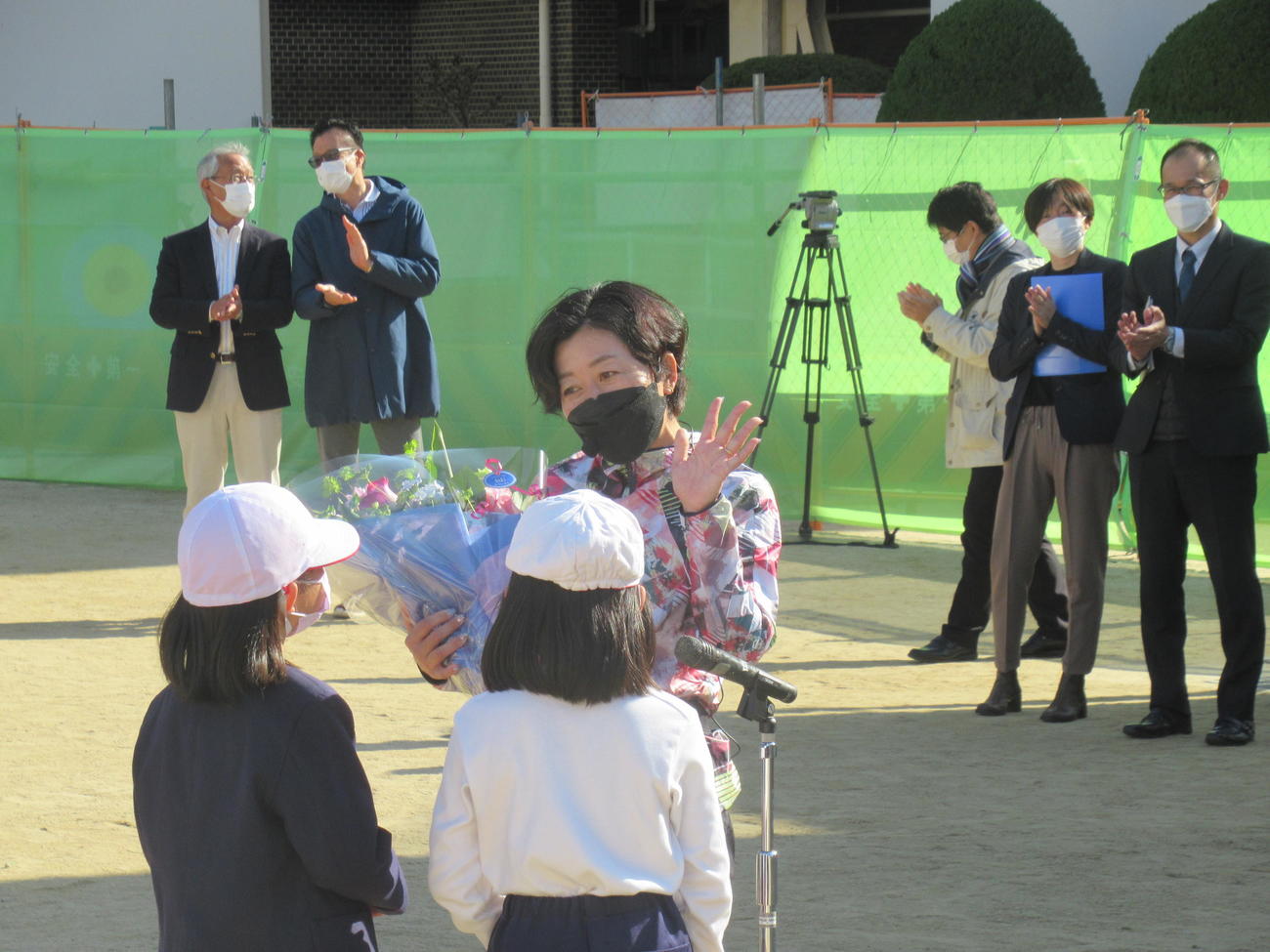 野口みずき氏は、大阪市内の小学校で特別授業を行った（撮影・益田一弘）＝2021年12月15日、大阪市内