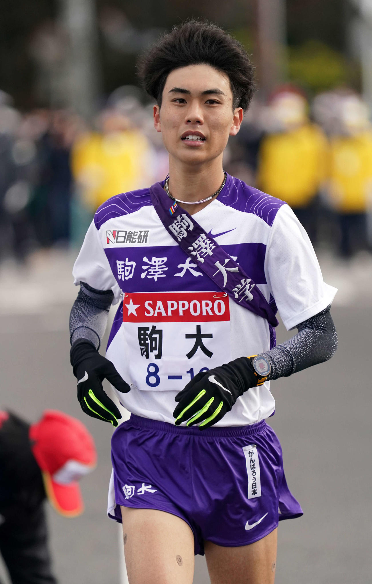 第97回箱根駅伝　往路　往路3位でゴールした駒大5区鈴木芽吹（2021年1月2日撮影）