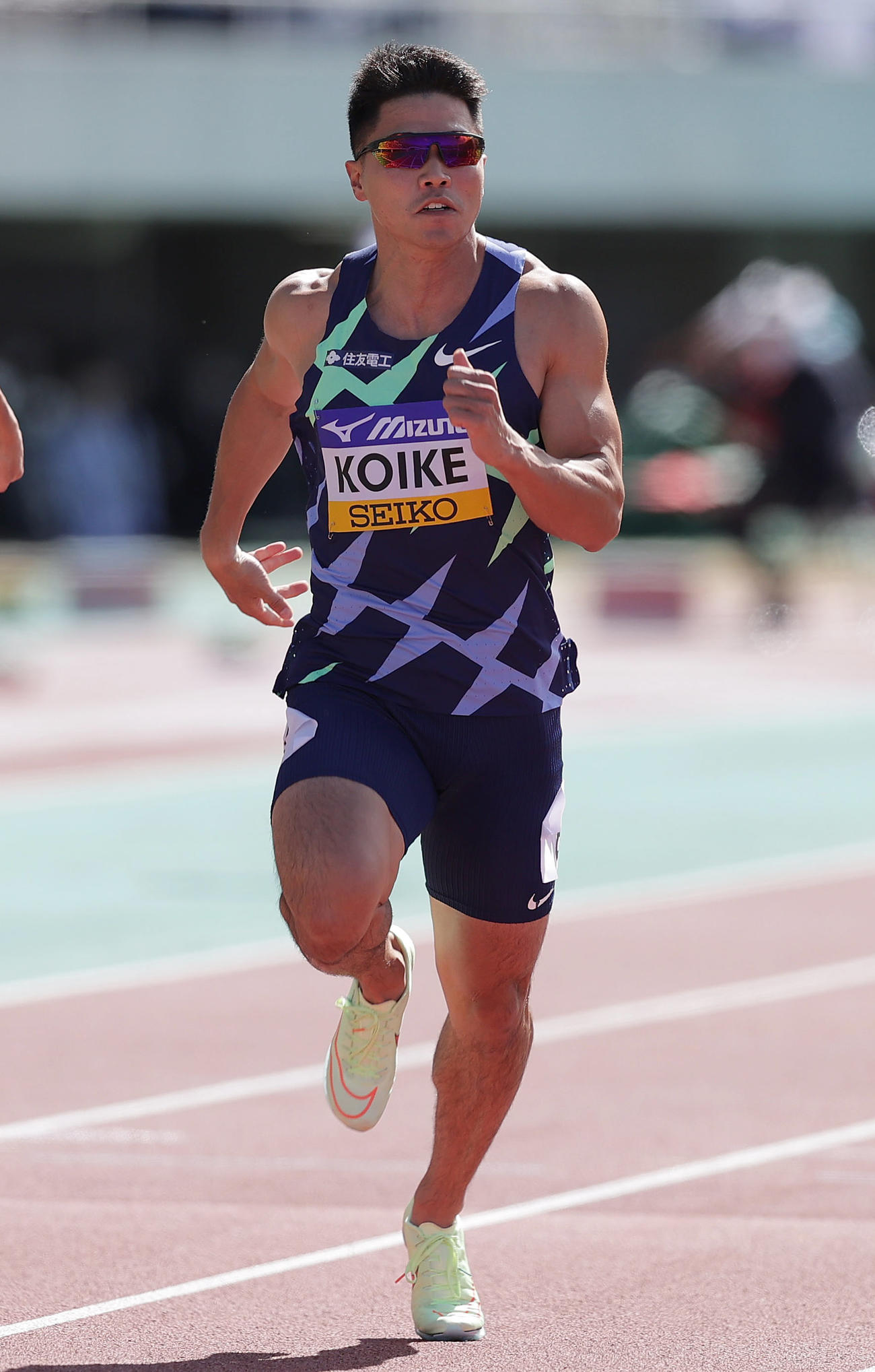 10秒49で優勝した小池（撮影・前田充）