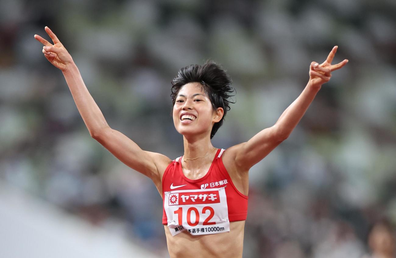 優勝し、世界選手権の代表に内定した広中璃梨佳（代表撮影）