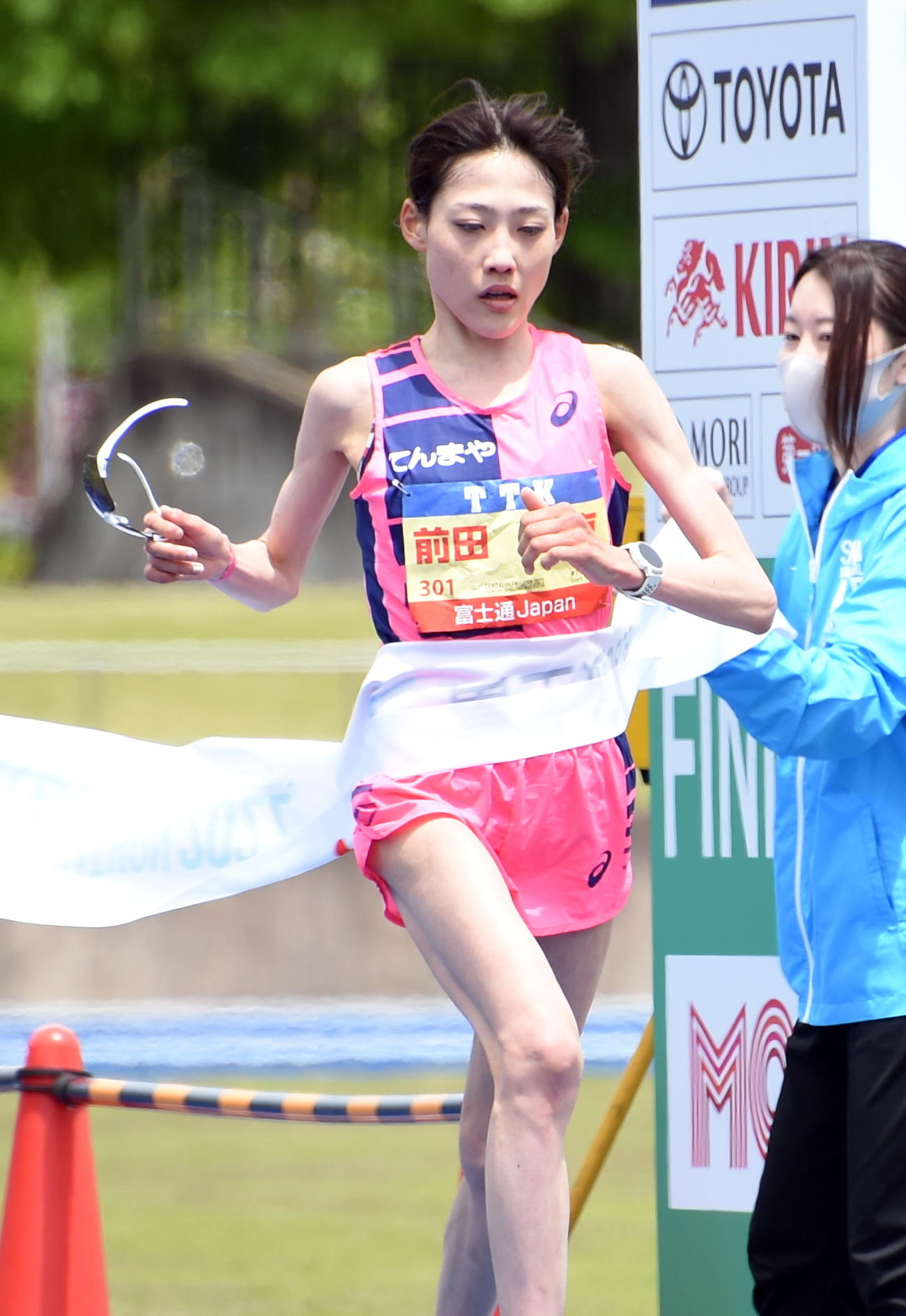 自己ベストと同タイムで優勝した前田