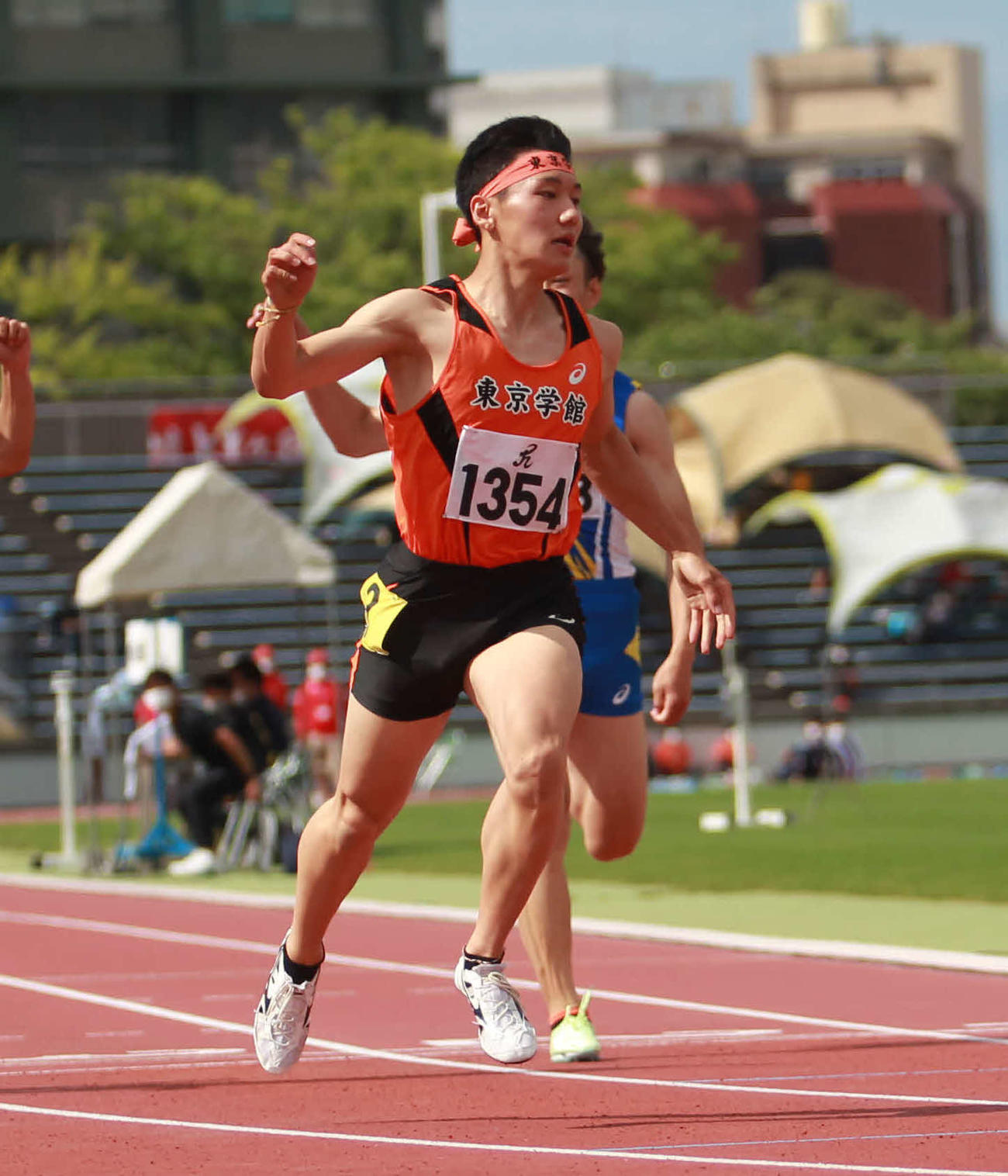 100メートルで初優勝した東京学館新潟・関口