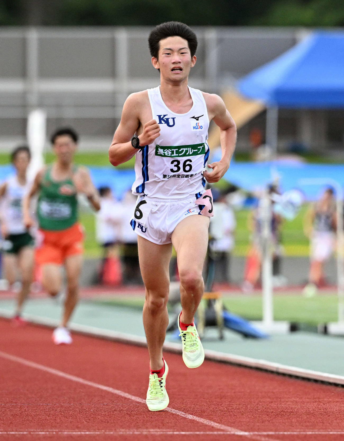 男子1万メートル　1組　2位の神奈川大宮本陽叶（撮影・たえ見朱実）