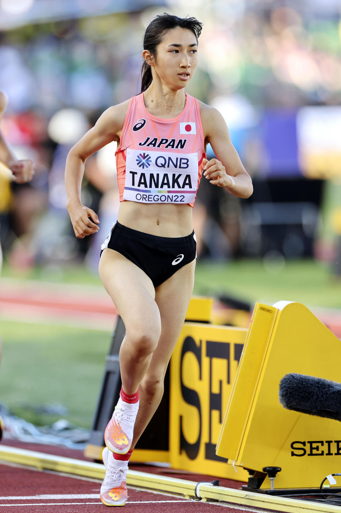 女子1500メートル予選　力走する田中希実（代表撮影）