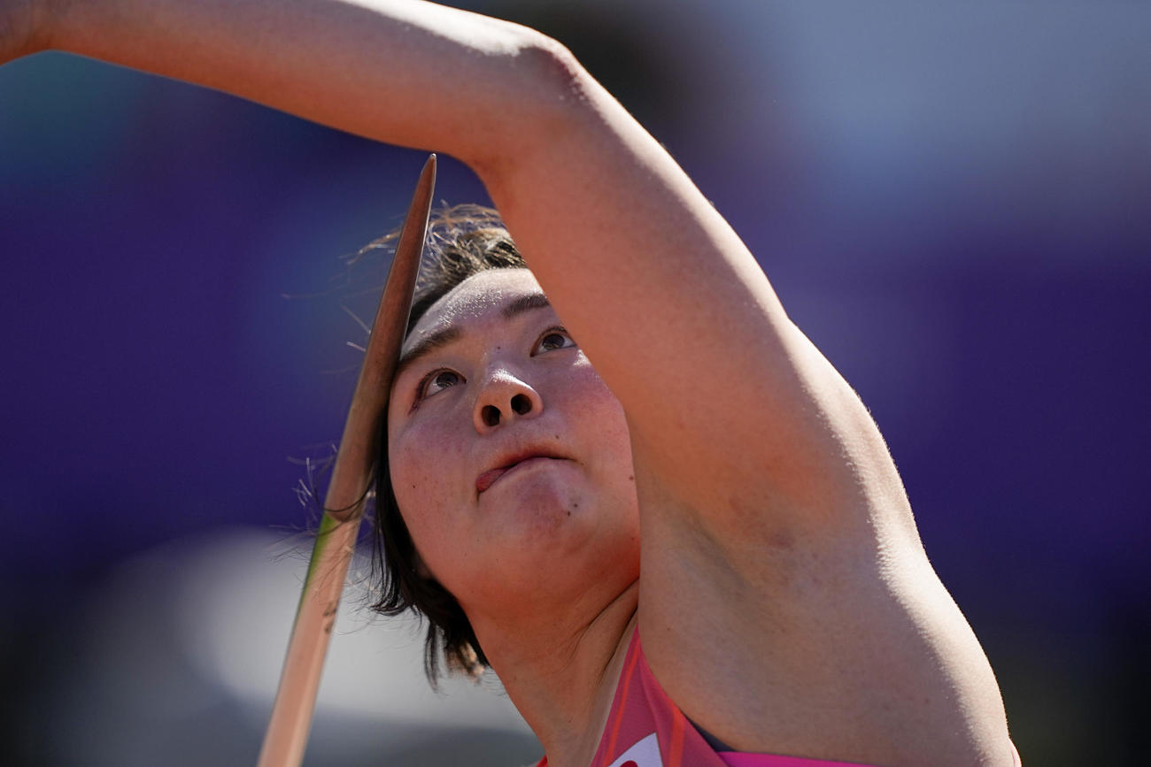 北口榛花が女子やり投げ一投目で決勝進出を決める（AP）