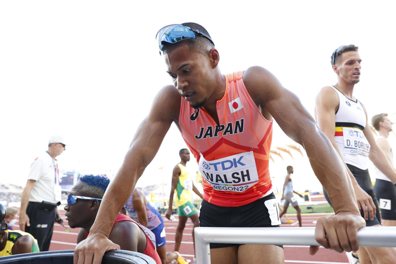 男子400メートル準決勝を終えたウォルシュ（代表撮影）