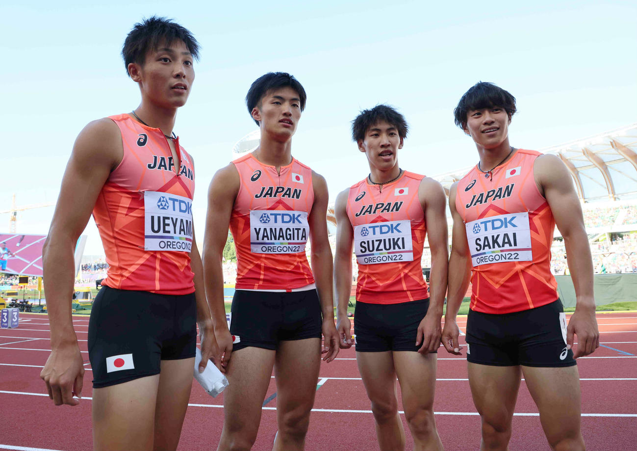 予選を終えた日本チーム（2022年7月22日代表撮影）