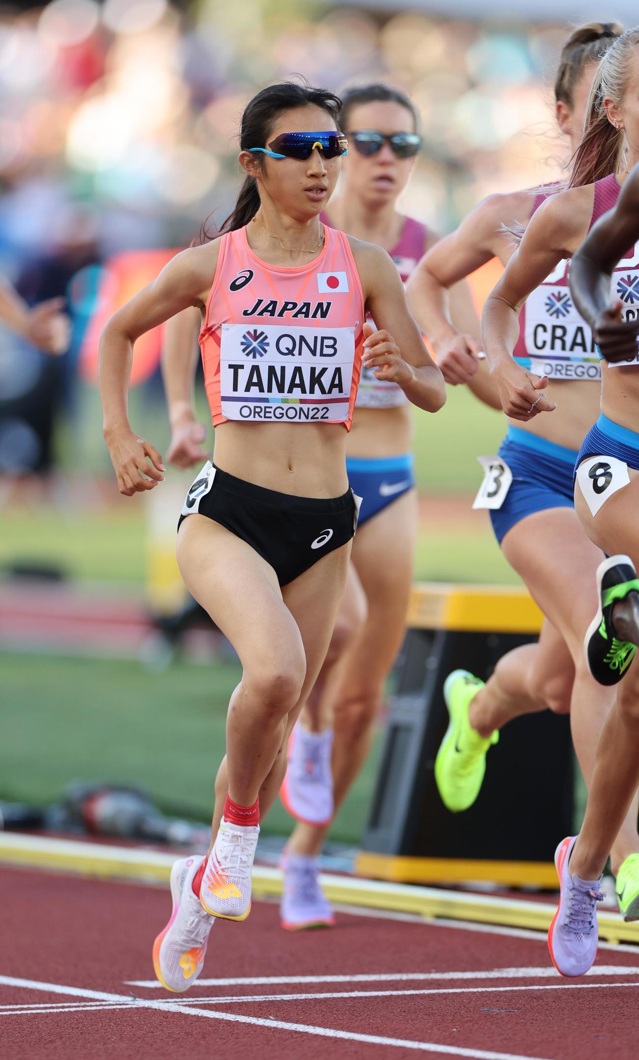 女子5000メートル決勝で力走する田中希実（代表撮影）